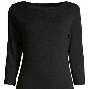 Time and Tru Women's 3/4 Sleeve Boatneck T-Shirt